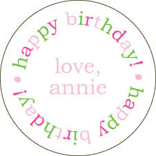 Colorful Annie Round Gift Stickers